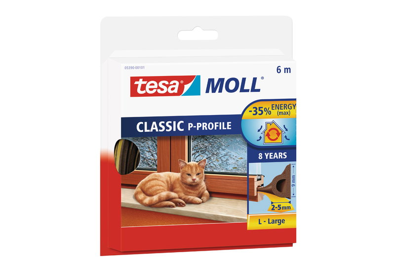Μονωτικό Πορτών & Παραθύρων Tesamoll Classic P-Profile Καφέ