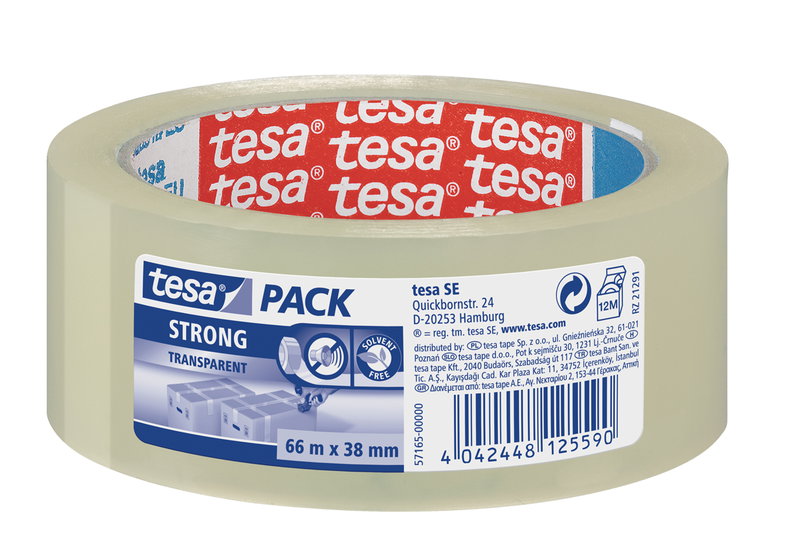 Ταινία Tesapack Strong Διάφανη 66Mx38mm