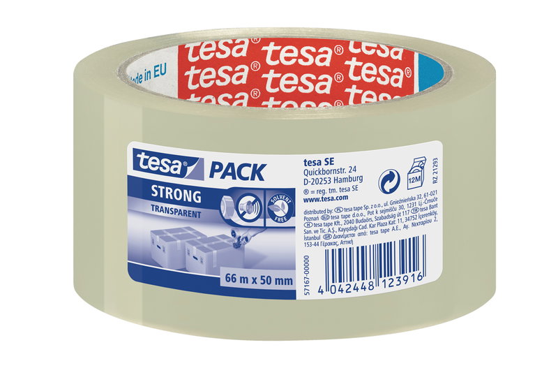 Ταινία Tesapack Strong Διάφανη 66Mx50mm