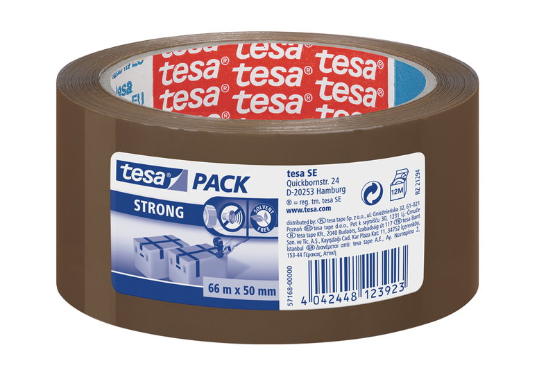 Ταινία Tesapack Strong Καφέ 66Mx50mm