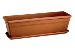 Ζαρντινιέρα Plastona Festone Μ60xΠ19xΥ16cm Κεραμιδί