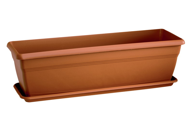 Ζαρντινιέρα Plastona Festone Μ60xΠ19xΥ16cm Κεραμιδί