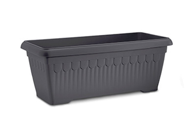 Ζαρντινιέρα Plastona Αθηνά Μ60xΠ32xΥ26cm Ανθρακί
