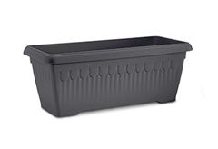 Ζαρντινιέρα Plastona Αθηνά Μ80xΠ38xΥ31cm Ανθρακί