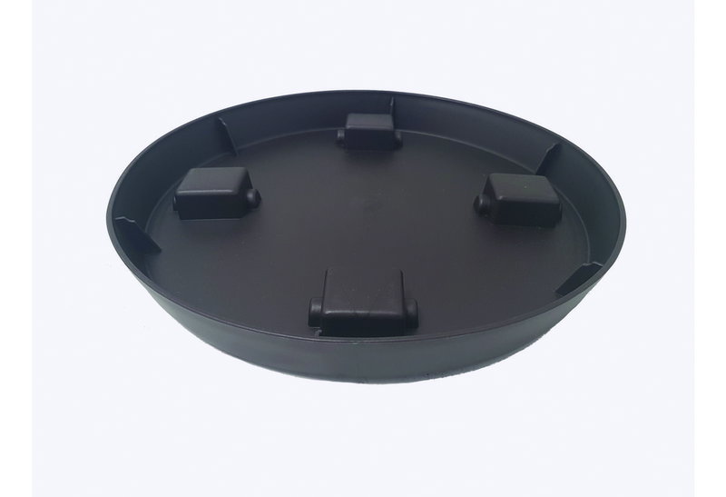 Πιάτο Γλάστρας Plastona με Ρόδες Φ.28cm Καφέ Σκούρο
