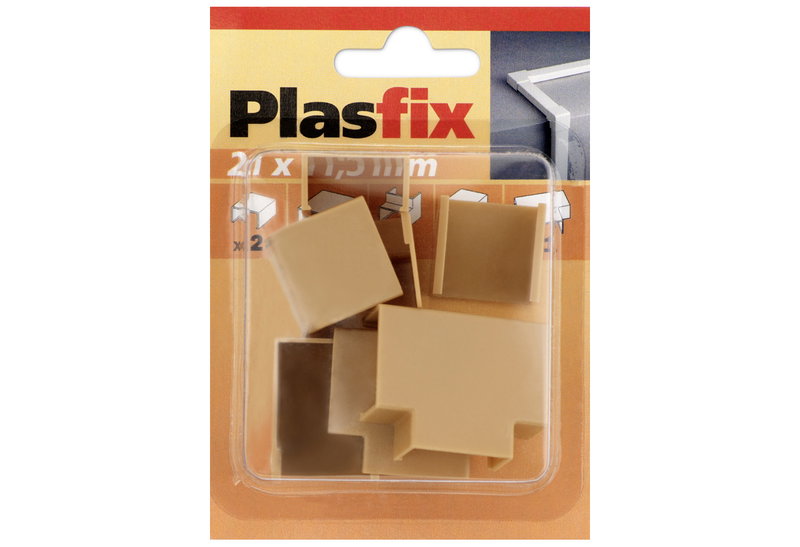 Ενώσεις Inofix Ανάμεικτες για Κανάλι Plasfix 21X11,5mm Καφέ Ανοιχτό Ξύλο