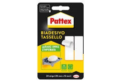 Αυτοκόλλητα Στηρίγματα Pattex Διπλής Όψης 25X12mm 24 Τεμάχια