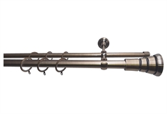 Κουρτινόβεργα Central Home Athens Επεκτεινόμενη Διπλή Φ22/25mm Φ16/19mm 140/240cm Μπρονζέ