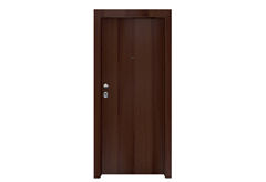 Πόρτα Ασφαλείας Standard 90X210cm Αριστερή Καρυδιά με Κάσωμα
