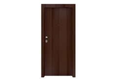 Πόρτα Ασφαλείας Standard 90X215cm Δεξιά Καρυδιά με Κάσωμα