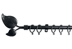 Κουρτινόβεργα Central Home Rome Επεκτεινόμενη Φ16/19mm 120/210cm Μαύρη