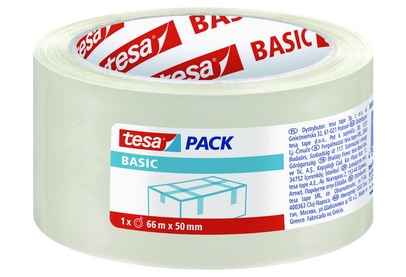 Ταινία Συσκευασίας Tesa Pack Basic 66Mx50mm Διάφανη
