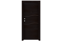 Πόρτα Ασφαλείας Standard με Σχέδιο KT-218, 90X205cm Αριστερή Wenge με Κάσωμα