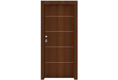 Πόρτα Ασφαλείας Master με Σχέδιο KT-215, 95X210cm Αριστερή Καρυδιά με Κάσωμα