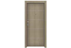 Πόρτα Ασφαλείας Master με Σχέδιο KT-215, 90X215cm Δεξιά Cappuccino με Κάσωμα