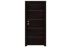 Πόρτα Ασφαλείας Standard με Σχέδιο KT-215, 100X210cm Δεξιά Wenge με Κάσωμα