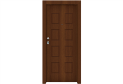 Πόρτα Ασφαλείας Master με Σχέδιο KT-117, 95X205cm Αριστερή Καρυδιά με Κάσωμα