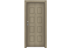 Πόρτα Ασφαλείας Master με Σχέδιο KT-117, 90X205cm Δεξιά Cappuccino με Κάσωμα