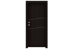 Πόρτα Ασφαλείας Standard με Σχέδιο KT-218, 95X210cm Δεξιά Wenge με Κάσωμα