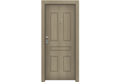 Πόρτα Ασφαλείας Master με Σχέδιο KT-118, 90X210cm Δεξιά Cappuccino με Κάσωμα