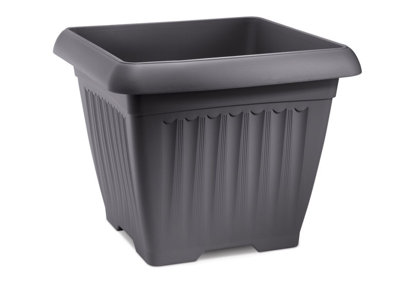 Γλάστρα Plastona Corfu Μ40xΠ40xΥ33cm Ανθρακί