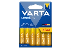 Μπαταρία Varta Longlife Extra AA, 6 Τεμαχίων