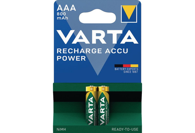 Μπαταρία Επαναφορτιζόμενη Varta Accu '' Ready 2 Use'' AAA, 2 Τεμαχίων