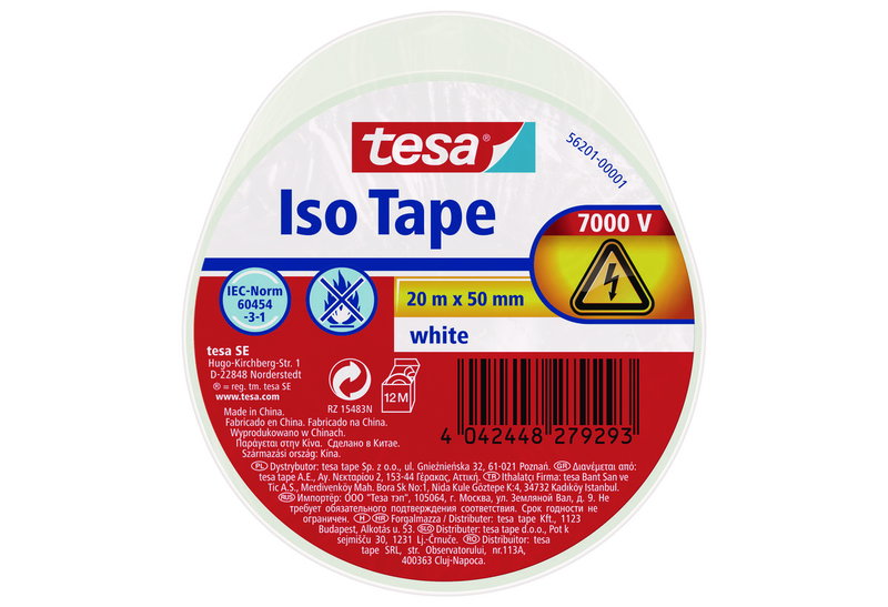 Ηλεκτρομονωτική Ταινία Tesa (56201-00001-21) 50mmx20Μ Λευκή