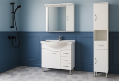 Έπιπλο Μπανιου με Καθρέπτη & Στήλη Savini Due Rimini 75cm Λευκό