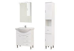 Έπιπλο Μπανιου με Καθρέπτη & Στήλη Savini Due Rimini 75cm Λευκό