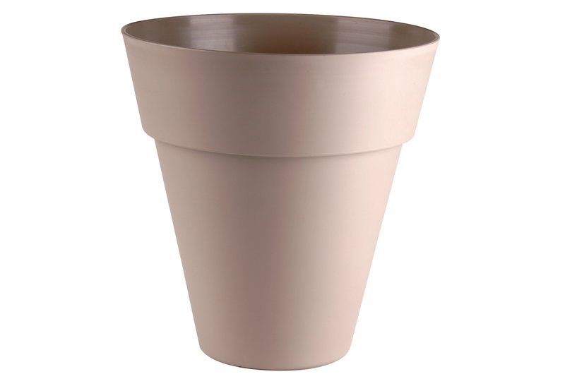 Γλάστρα Telcom Houston Φ35.5x75cm Taupe