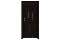 Πόρτα Ασφαλείας Standard με Σχέδιο KT-213, 100X210cm Αριστερή Wenge με Κάσωμα