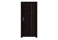 Πόρτα Ασφαλείας Standard με Σχέδιο KT-223, 95X210cm Δεξιά Wenge με Κάσωμα