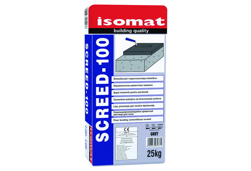Κονίαμα Δαπέδων Isomat Screed-100 25kg Γκρι