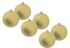 Χριστουγεννιάτικη Μπάλα 8cm Χρυσή Σετ 6 Τεμαχίων