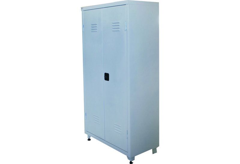 Ντουλάπα Μεταλλική Δίφυλλη Μ100xΠ44xΥ190cm με 4+1 Ράφια