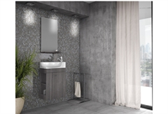 Έπιπλο Μπάνιου με Καθρέπτη Drop Curve 45cm Σκούρο Γκρι