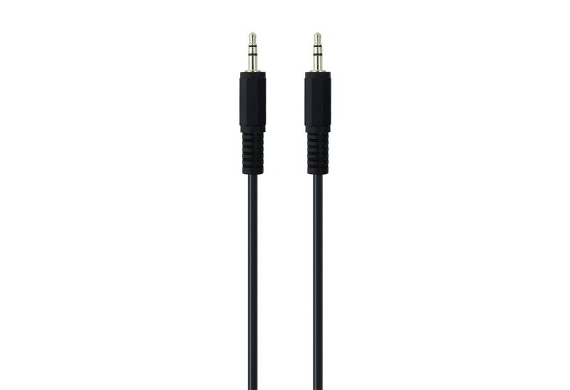Καλώδιο Audio 3.5mm M/M 1m Portable Μαύρο Νίκελ