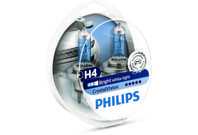 Σετ Λάμπα Αυτοκινήτου Η4 Philips 55W 2τμχ