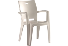Καρέκλα Denver Πλαστική με Μπράτσα Λευκή