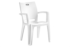 Πολυθρόνα Κήπου Idea Denver Πλαστική Μ61xΠ58xΥ85cm Λευκή