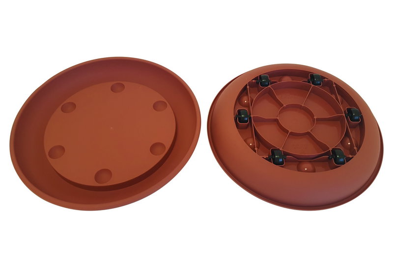 Πιάτο Γλάστρας Φ.35cm Τερακότα με 6 Ρόδες