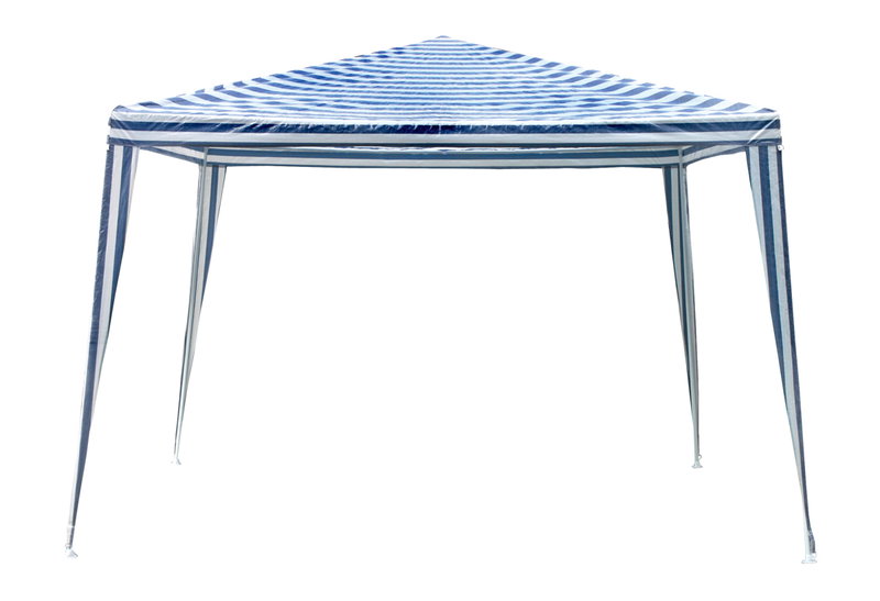 Trend Gazebo Ριγέ Λευκό-Μπλε Μ300xY250xΠ300cm