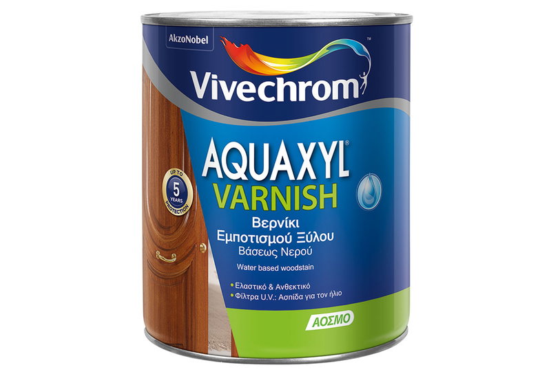 Βερνίκι Ξύλου Vivechrom Aquaxyl Varnish Διάφανο 2.5lt Γυαλιστερό