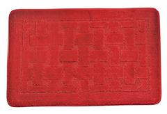 Χαλάκι Μπάνιου Ionion Iris 80x50cm Κοκκίνο