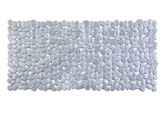 Αντιολισθητικό Πατάκι Μπανιέρας Octopus Βότσαλο 74x36cm Ασημί