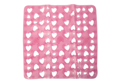 Αντιολισθητικό Πατάκι Ντουσιέρας Octopus Καρδιές 54x54cm Ροζ