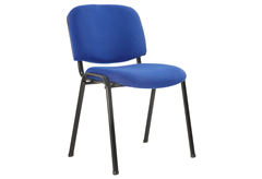 Καρέκλα Επισκέπτη Iso Μ53XΠ56XΥ83cm Μπλε , Μαύρος Σκελετός Ύφασμα