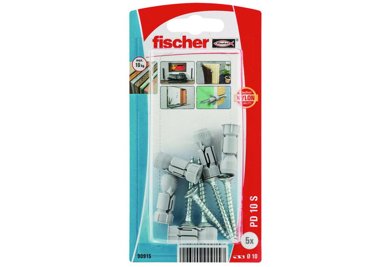 Βύσμα Λεπτότοιχων Υλικών Fischer PD 10X28mm και Βίδα 5X40mm 5 Τεμάχια