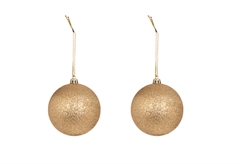 Μπάλα Glitter Χρυσή 10cm Σετ 2 Τεμάχια